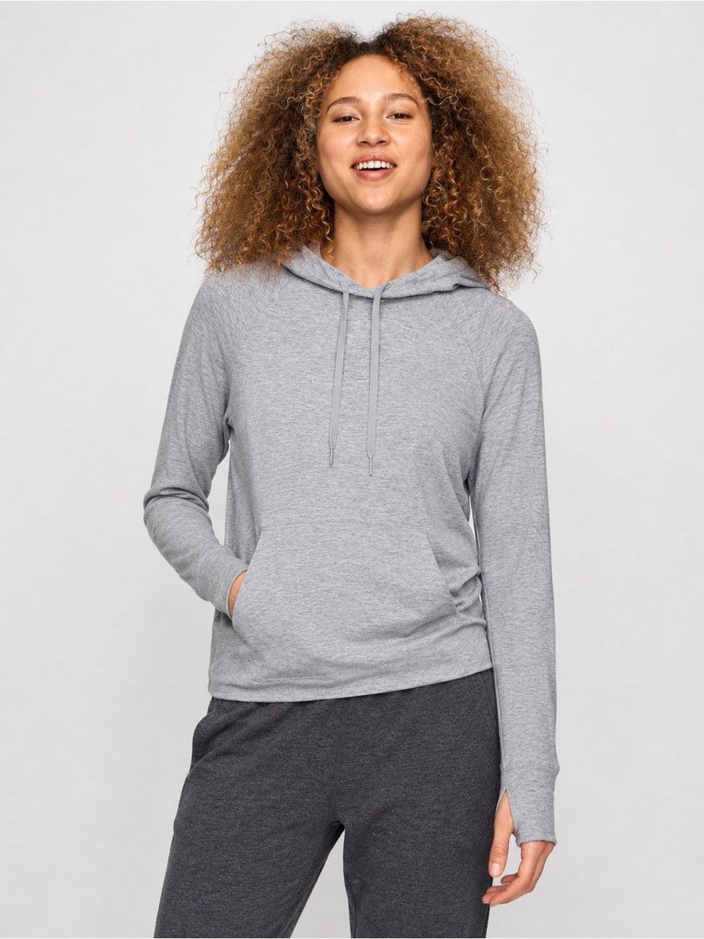 Outdoor Voices Women’s CloudKnit Hoodie – Gray – Size XL *F